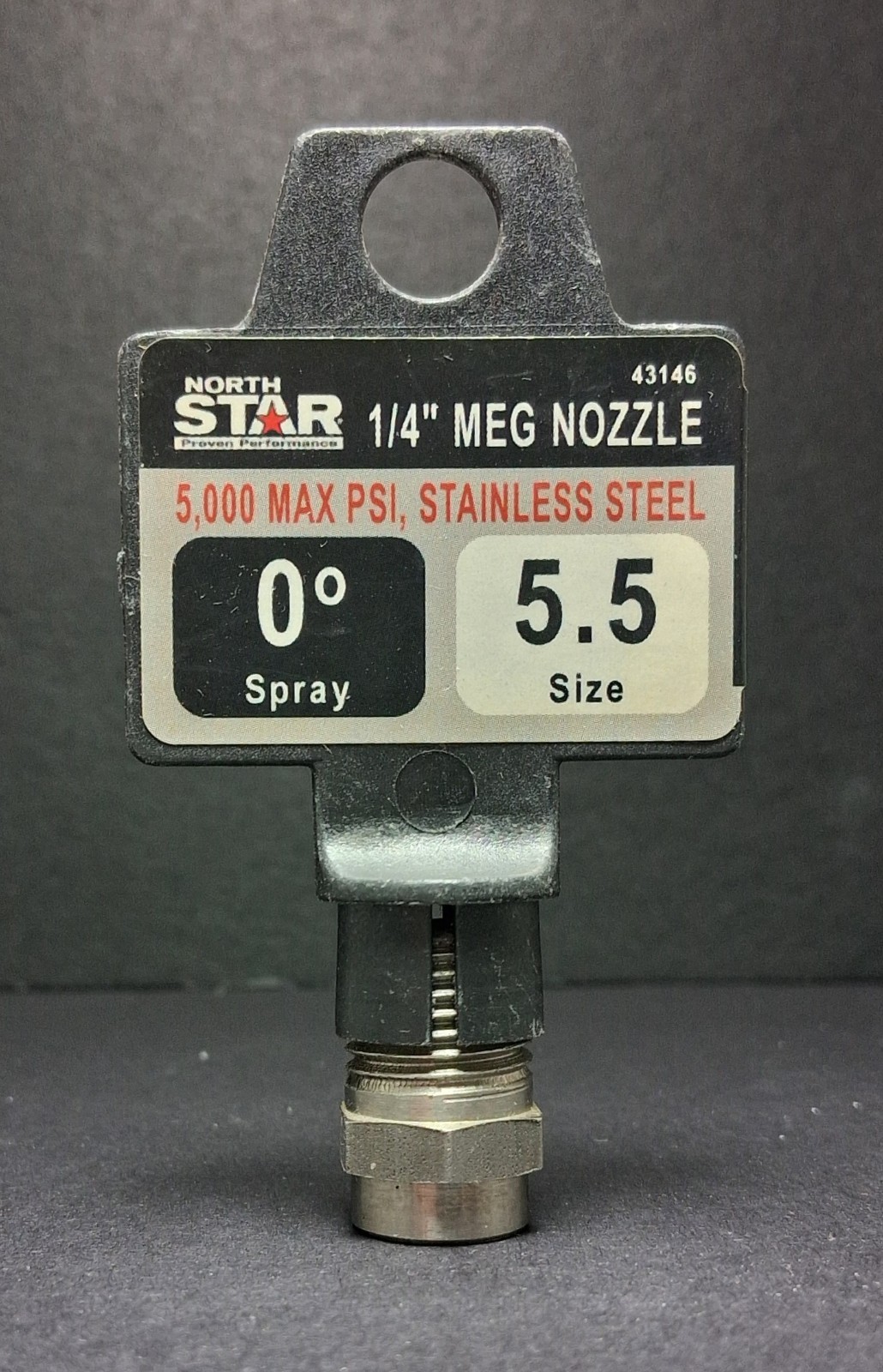 USA Meg 00055 Jetwash 0°, Size 5.5 Pressure Washer Spray Nozzle 1/4″ NPT S/S