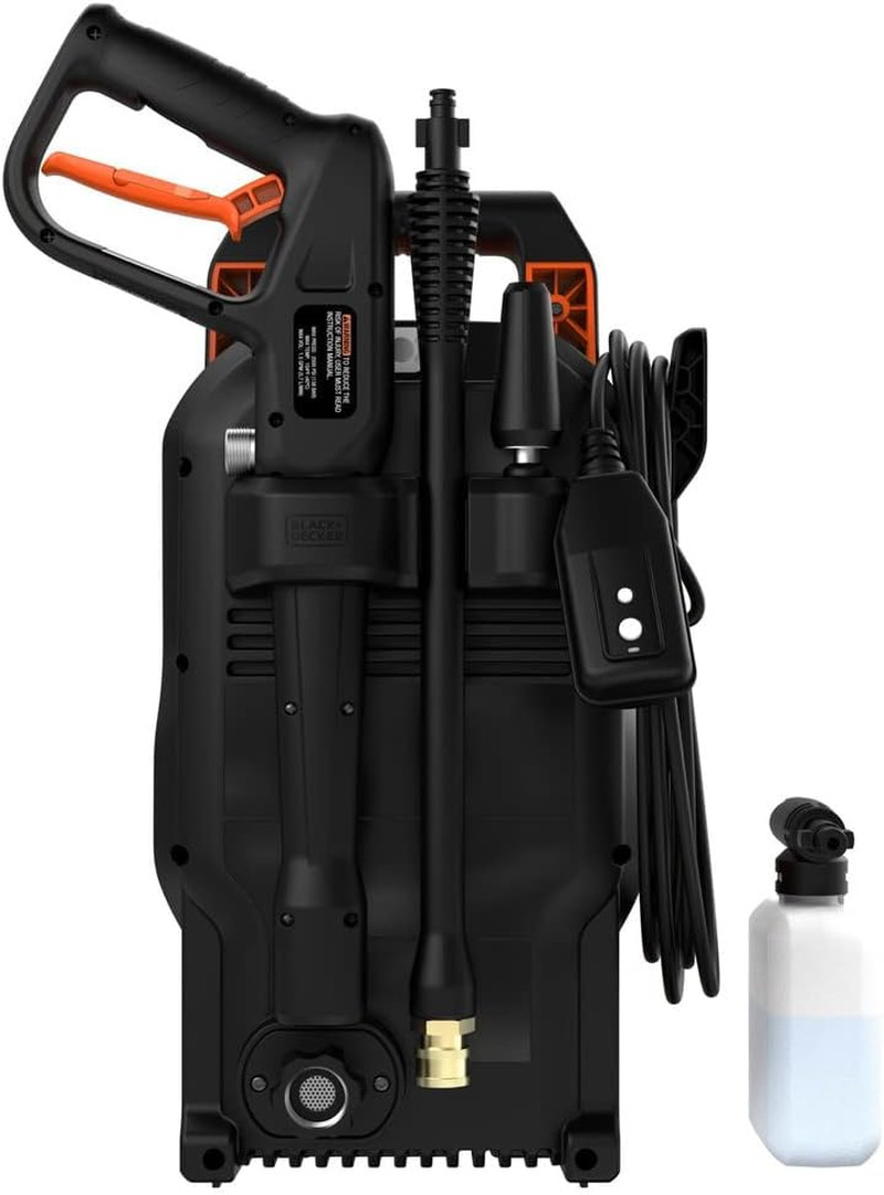 BLACK+DECKER Electric Pressure Washer, Cold Water, 1700 PSI, 1.2 GPM (BEPW1700)