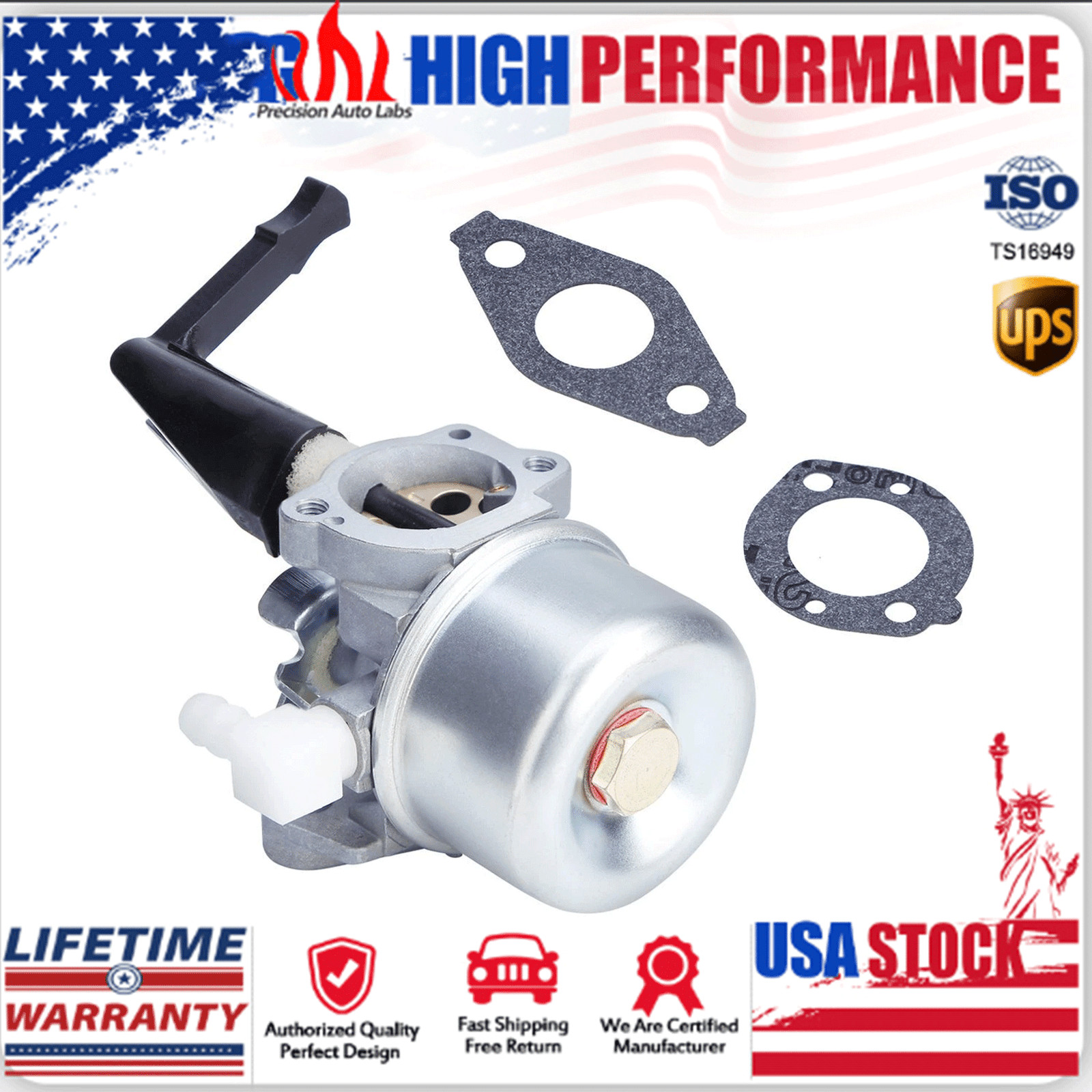 For Briggs & Stratton 5HP 5.5HP 6HP Tiller 696065 Carburetor Carb w/Gasket New