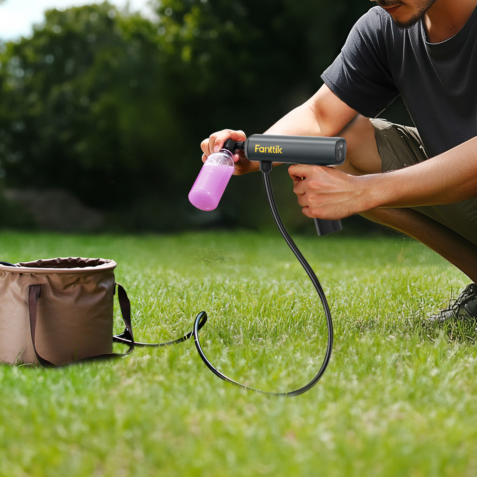 Fanttik K100 Flip Portable Cordless Electric Sprayer, Foldable Pressure Washer