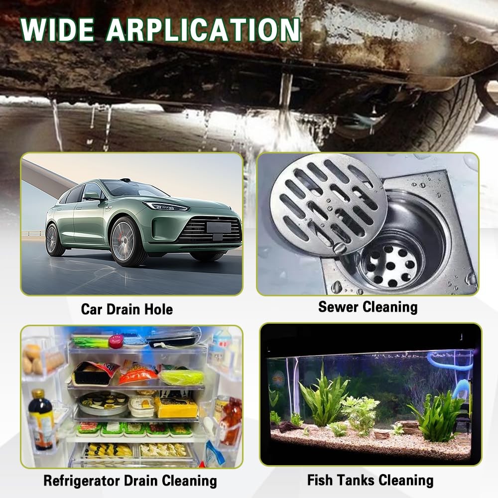 Lyxheth Auto Sunroof Drain Cleaning Tool, Long Pipe 118.11 inch, Green