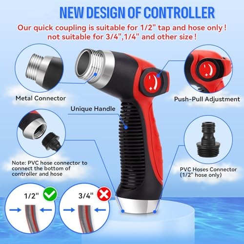Car Wash Foam Gun/Hose Sprayer, 16 IN 1 Cannon, Adjustable with 2.5-6 Ratio