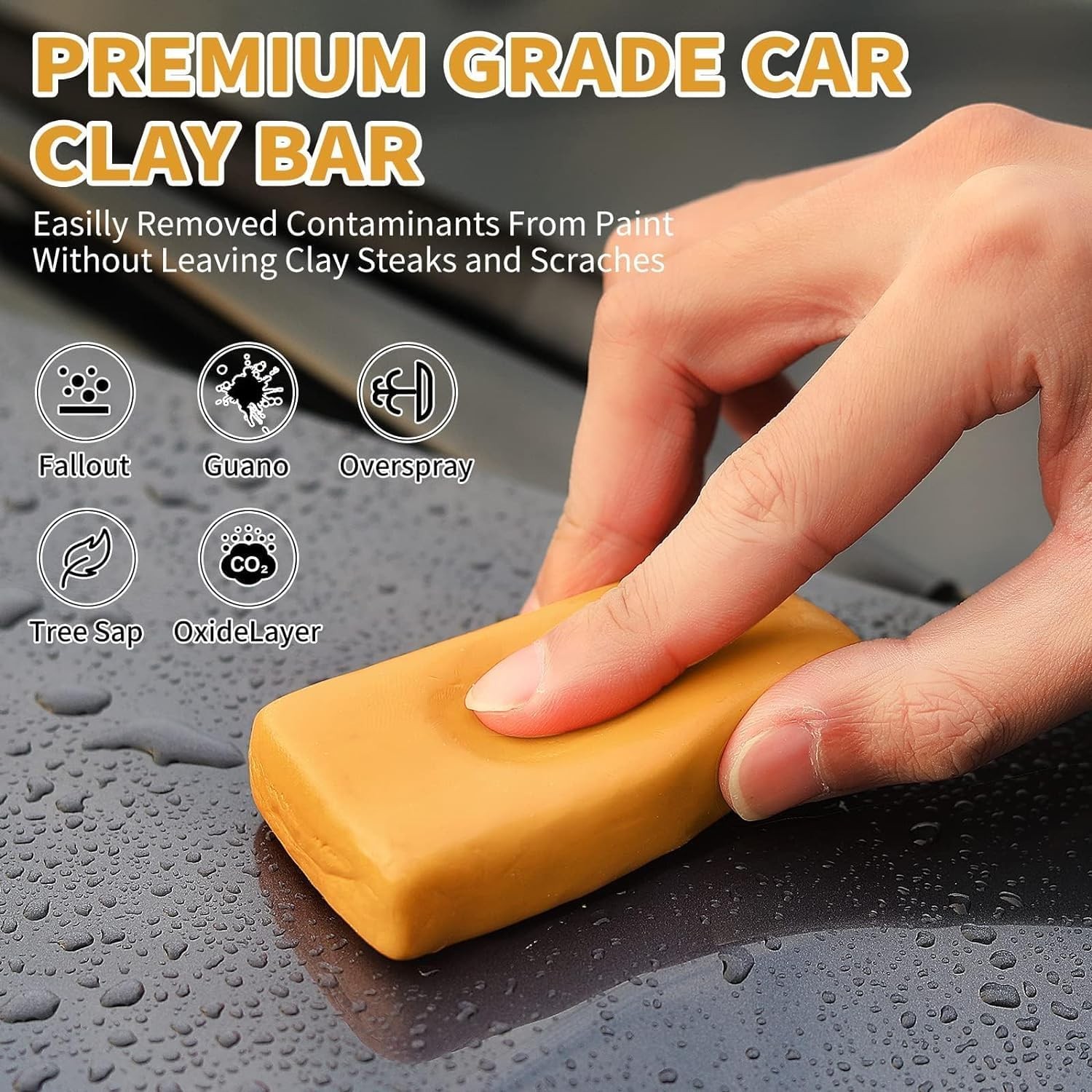 Wontolf Clay Bar Kit, Complete Clay Bars Auto Detailing Clay Luber Lubricant Car