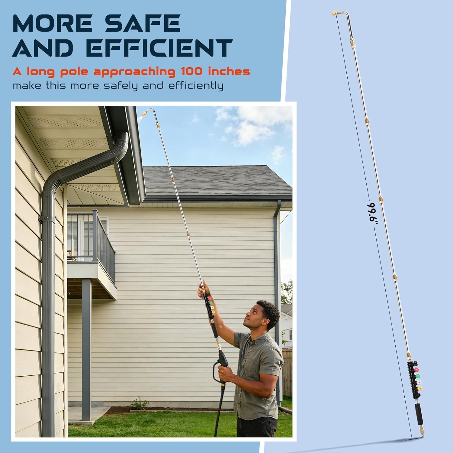 Complete Pressure Washer Extension Set: 9 Wands, 4000 PSI for Ultimate Cleaning