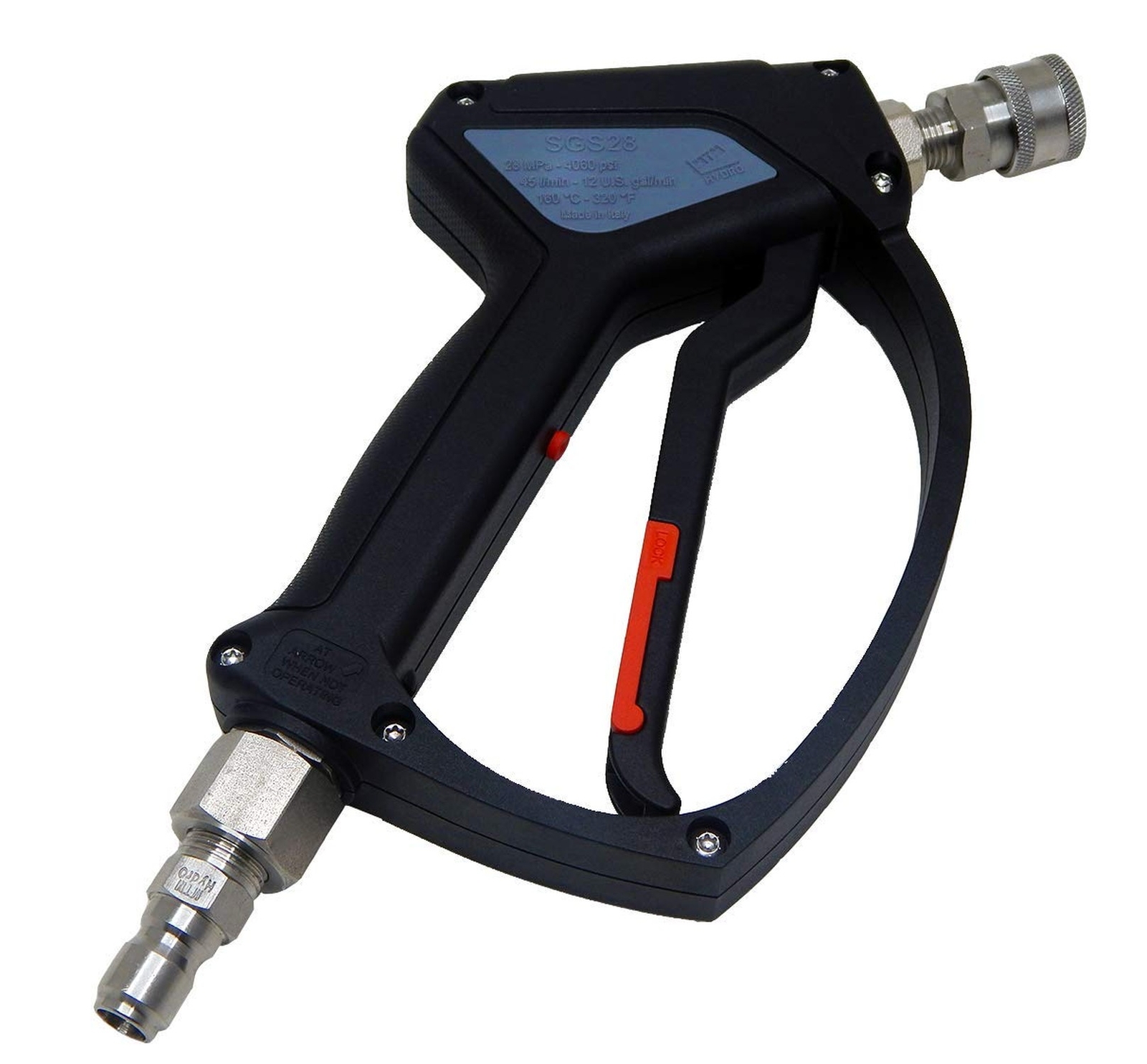 MTM Hydro SGS28 Pressure Washer Trigger Gun with Installed Stainless Steel Co…