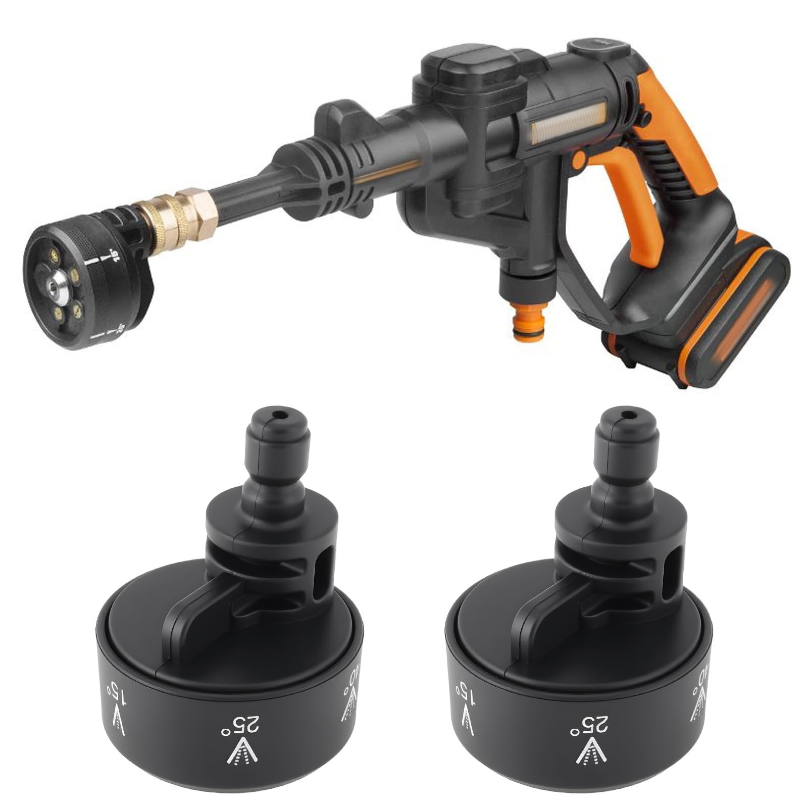 2Pcs Pressure Washer Nozzle with WORX Hydroshot WG620e WG629e WG630e WG644