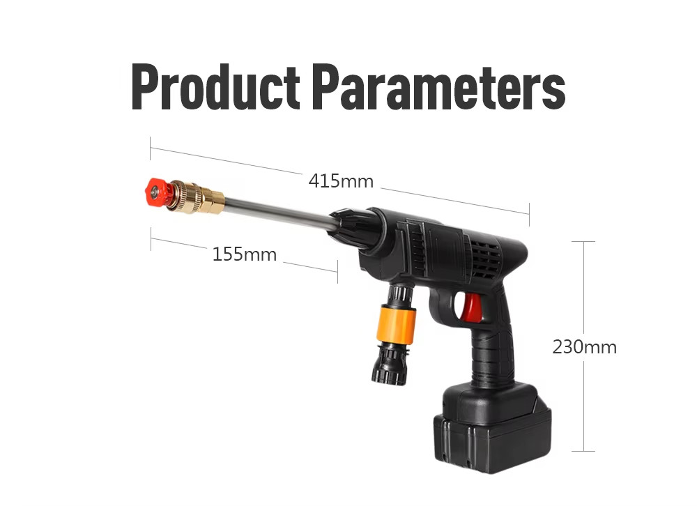 50Bar 200W Battery Operated 20000mAh 6-in-1 High Water Pressure Pressure Washer