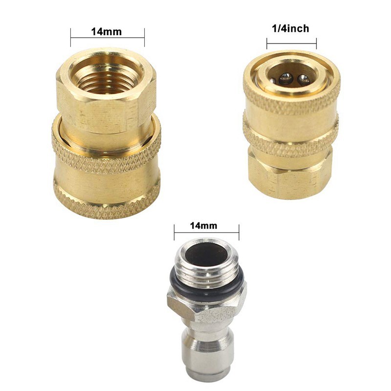 High Pressure Washer 1/4 Quick Connector Adapter Coupler Head 10pcs O-rings