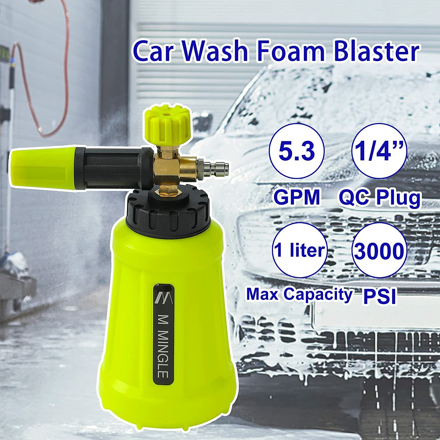 Snow Foam Lance Cannon Soap Bottle Sprayer for Pressure Washer Gun Jet Car Wash
