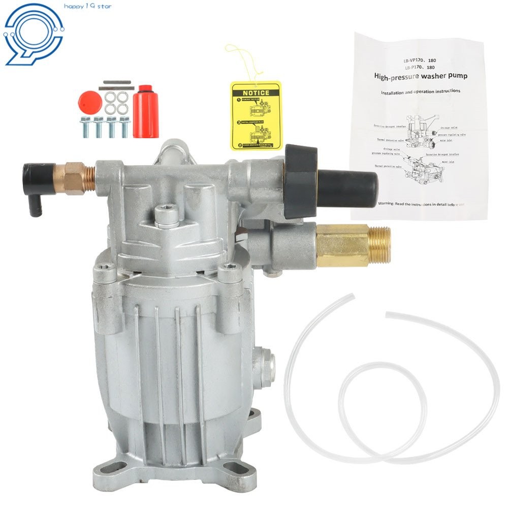 Pressure Washer Pump Horizontal 3/4″ Shaft MAX 3000 PSI,2.5 GPM,Oil Sealed 5.5HP