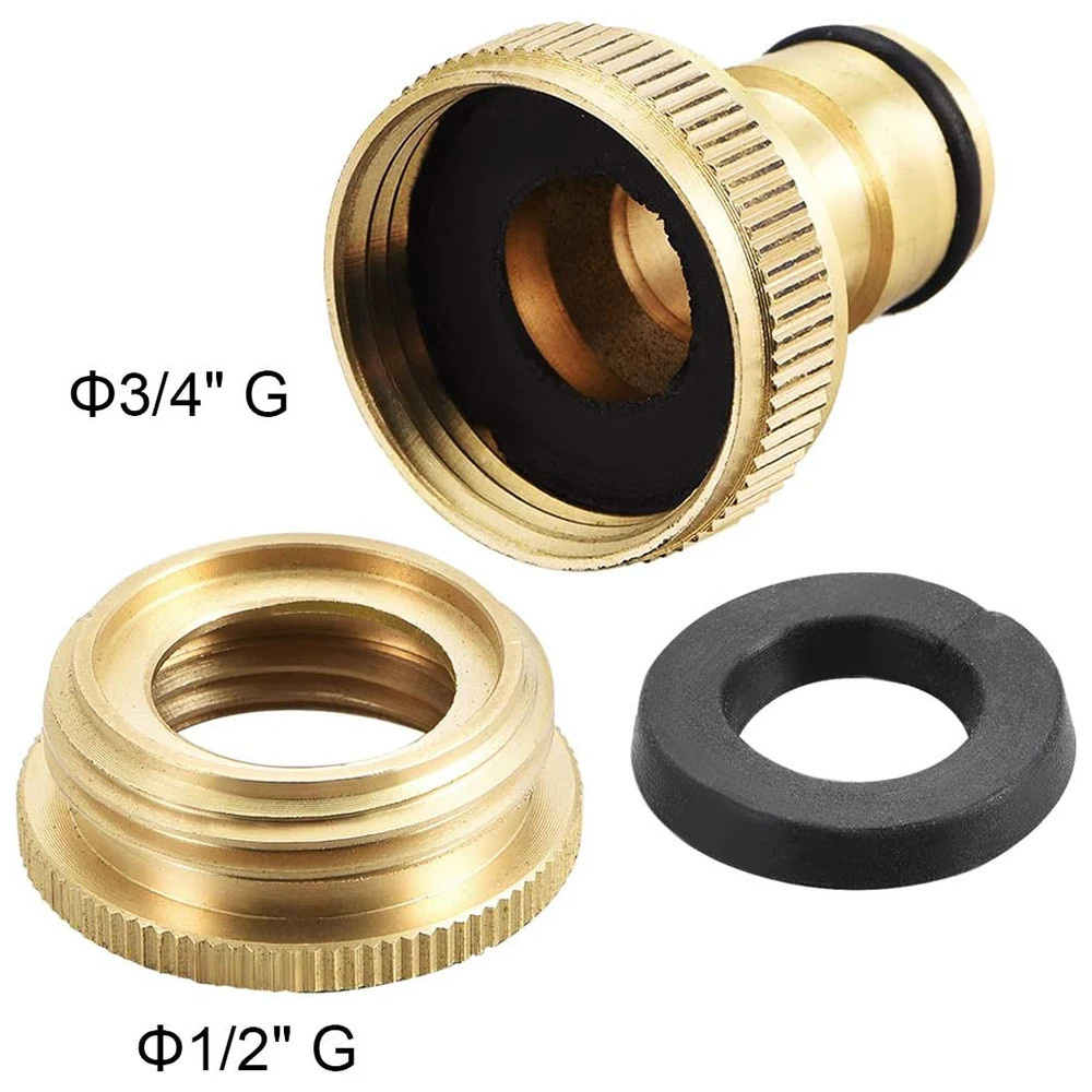Brass Faucet Tap Connector Mixer Hose Adaptor Quick Connecter 1/2 3/4 Copper Hos
