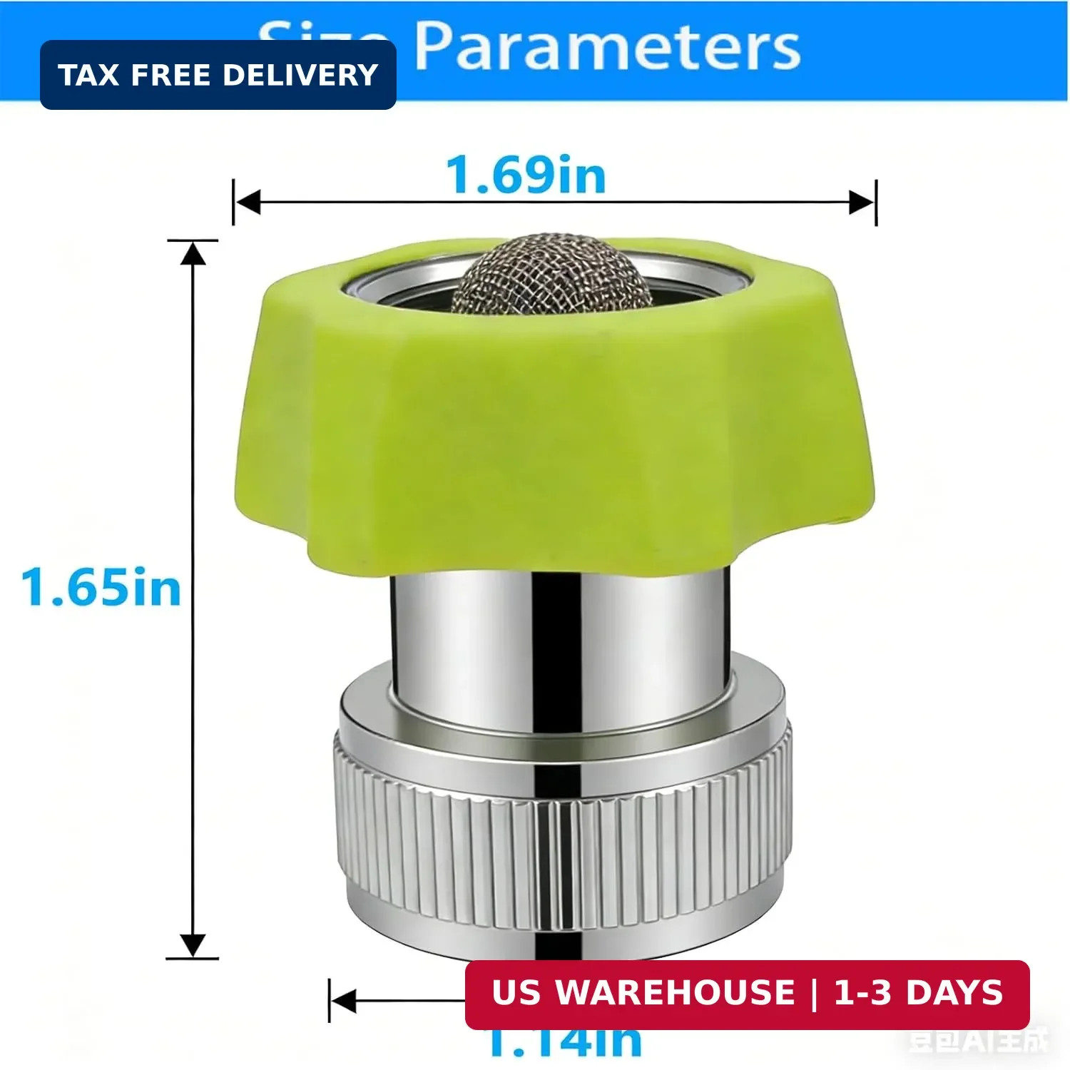 SPX-AGHA 3/4 Inch Aluminum Pressure Washer Garden Hose Adaptor For Sun Joe SPX S