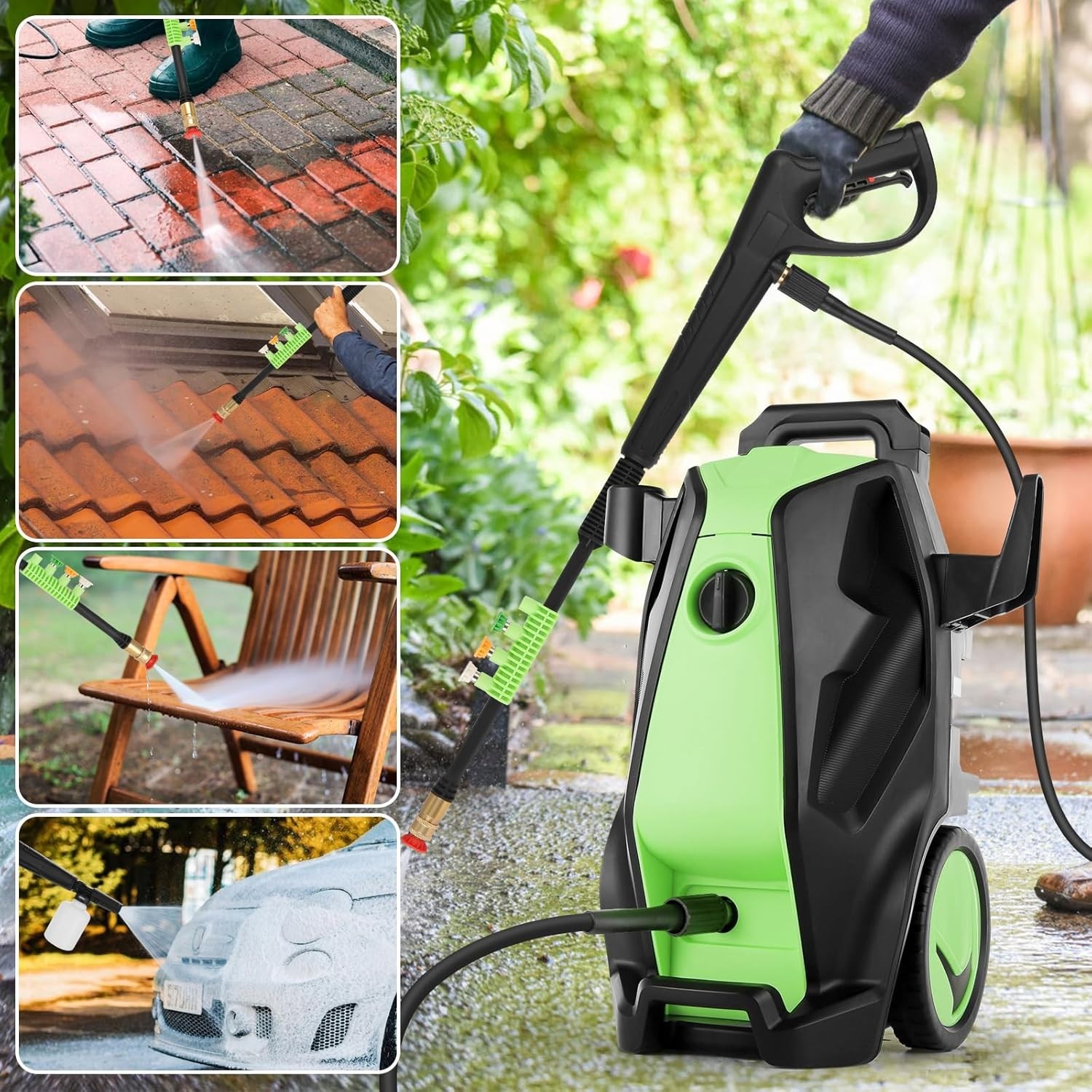 Compact Electric Pressure Washer 5000 PSI & 33 FT Hose – Ideal for Home Cleaning