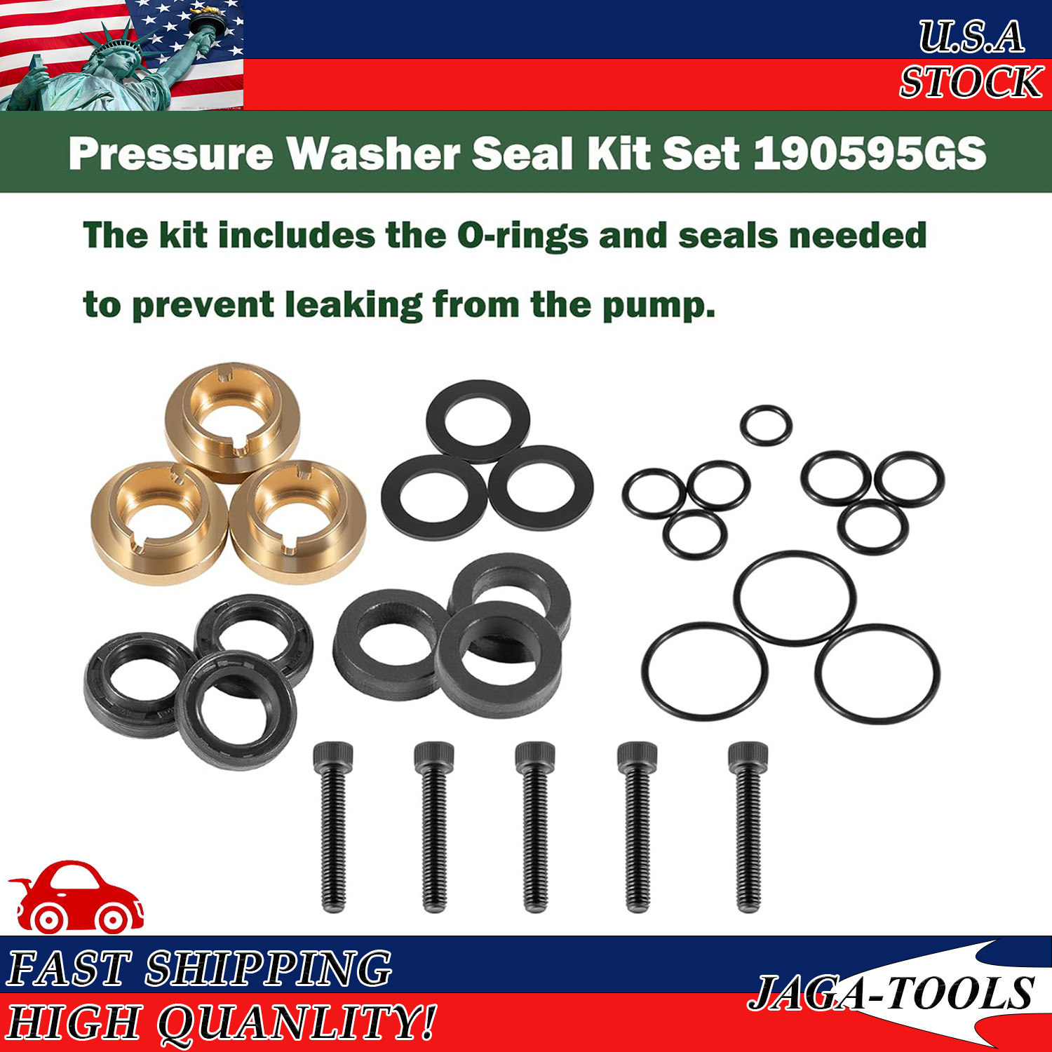 Pressure Washer Seal Kit Set For Briggs & Stratton 190595GS 190711GS