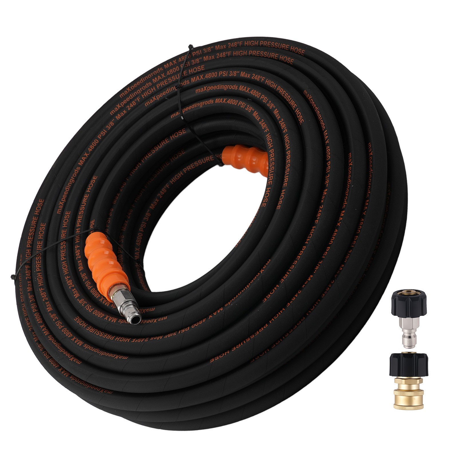 125 Feet Rubber Steel Pressure Hose 3/8″ 4800PSI Steel Wire Braided 248°F