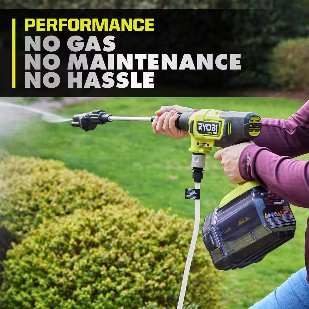 40V HP Brushless Ezclean 600 PSI 0.7 GPM Cordless Battery Cold Water Power Clean