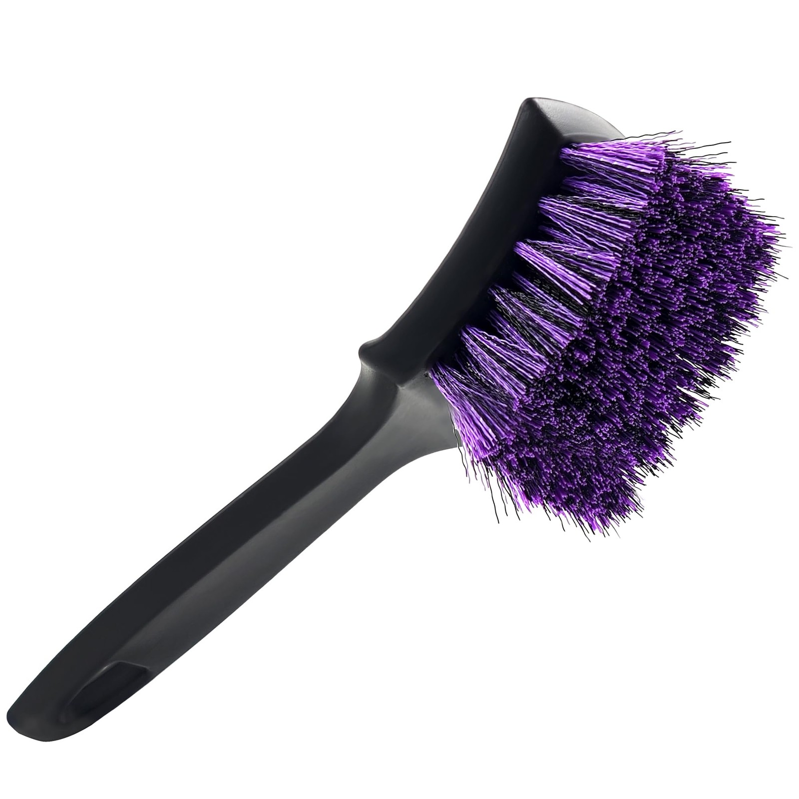 YeewayVeh Pro Tire Cleaning Brush, Stiff Mixed Bristles 1-Pack, Purple/Black