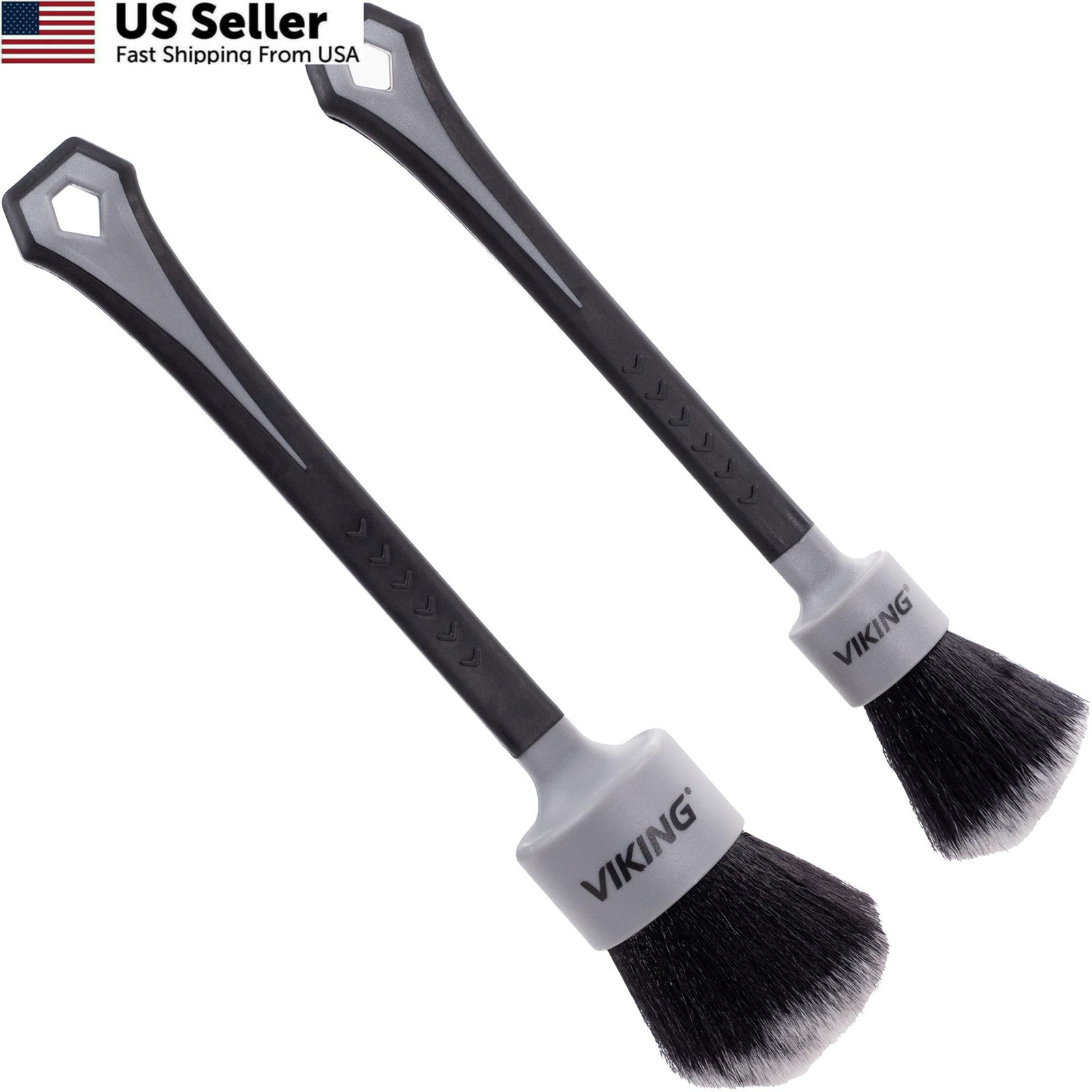 2pk Car Detailing Brush Set Super Soft Interior Cleaning Kit 1″ & 1.5″ Heads New