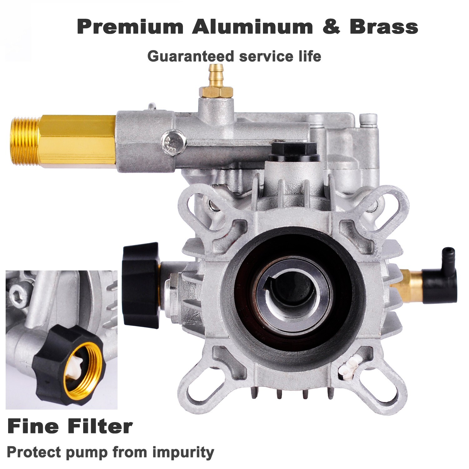 3000 PSI Power Pressure Washer Water Pump Simpson MS-60763 3/4 FREE KEY