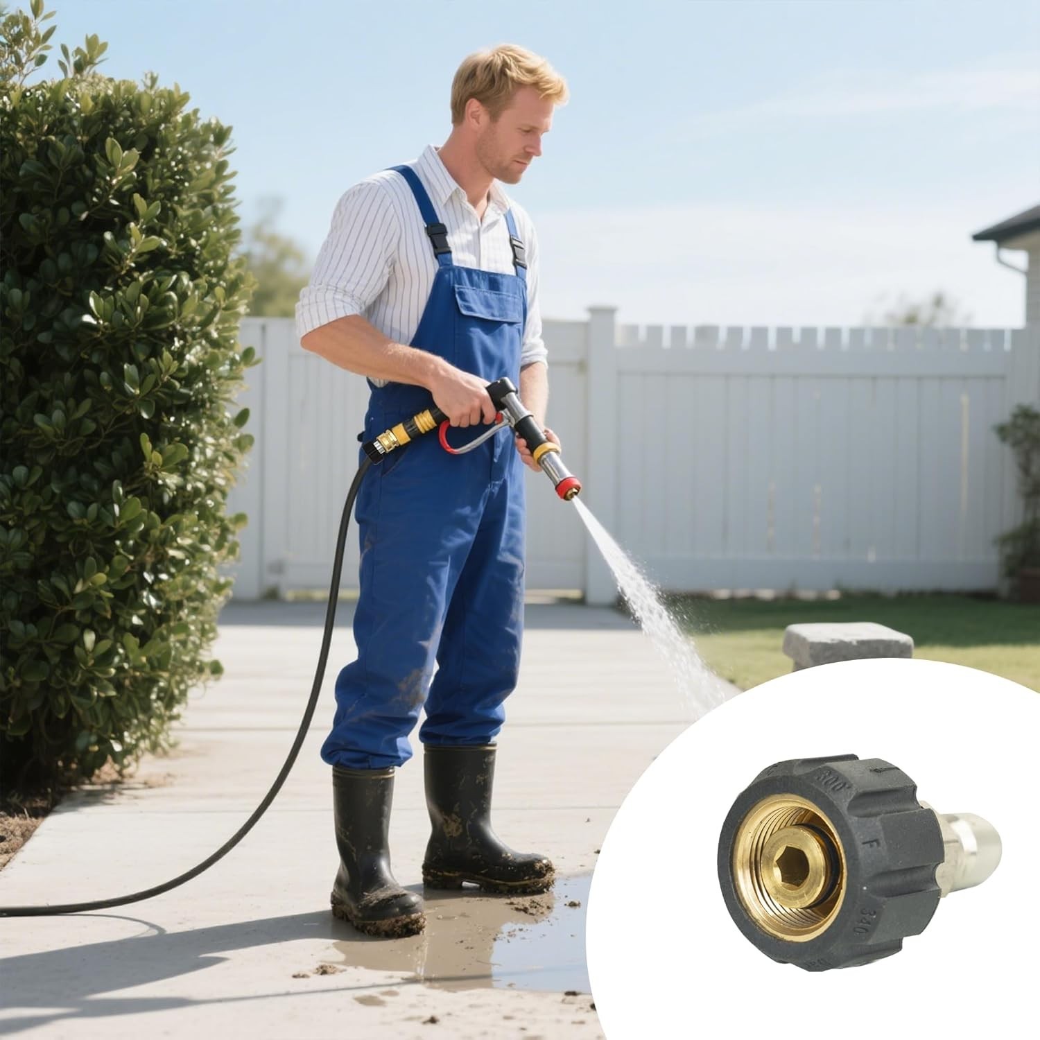 9-Pack Pressure Washer Adapter Set: M22 Quick Disconnect for Optimal Cleaning