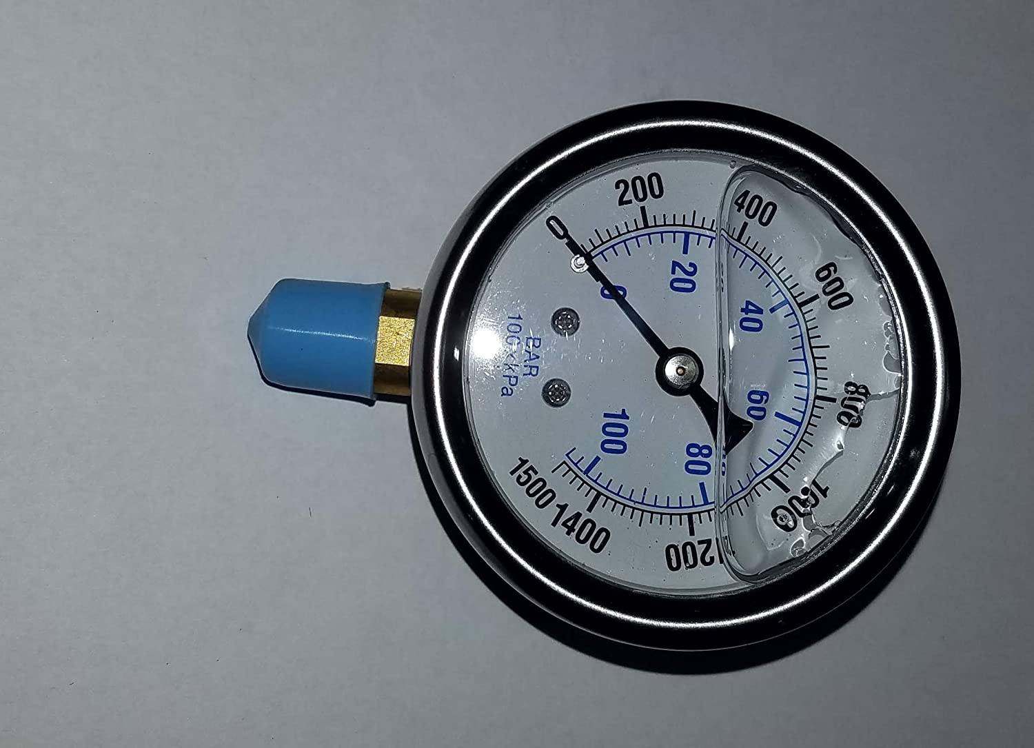 AR Blue Clean Range 0-1500 Psi Washers 1500 Max Stainless Steel Pressure Gauge