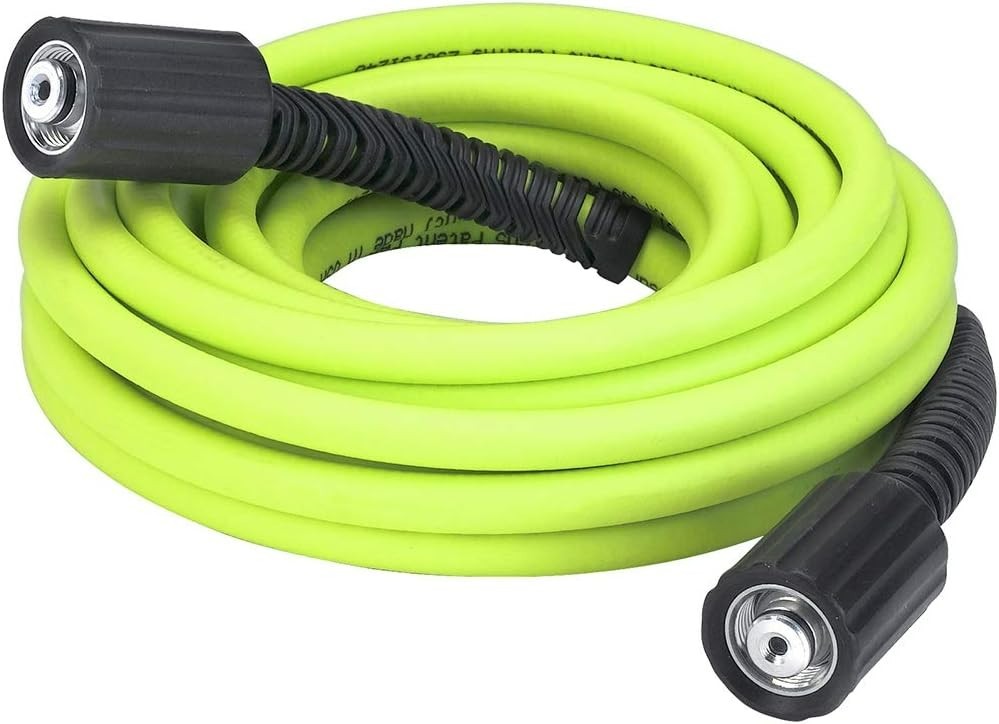 Revolutionary Flexzilla Pressure Washer Hose 1/4″ x 25ft, Ultra-Flexible Design