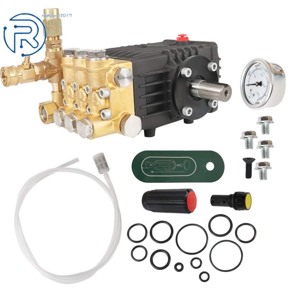 US Pressure Power Washer Pump 24mm Solid Shaft Belt Drive 3600 PSI 4.9GPM