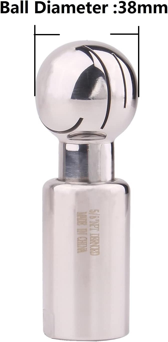 Efficient 5/8″ NPT CIP Cleaning Ball – 360° Spray Pattern in Stainless Steel 304