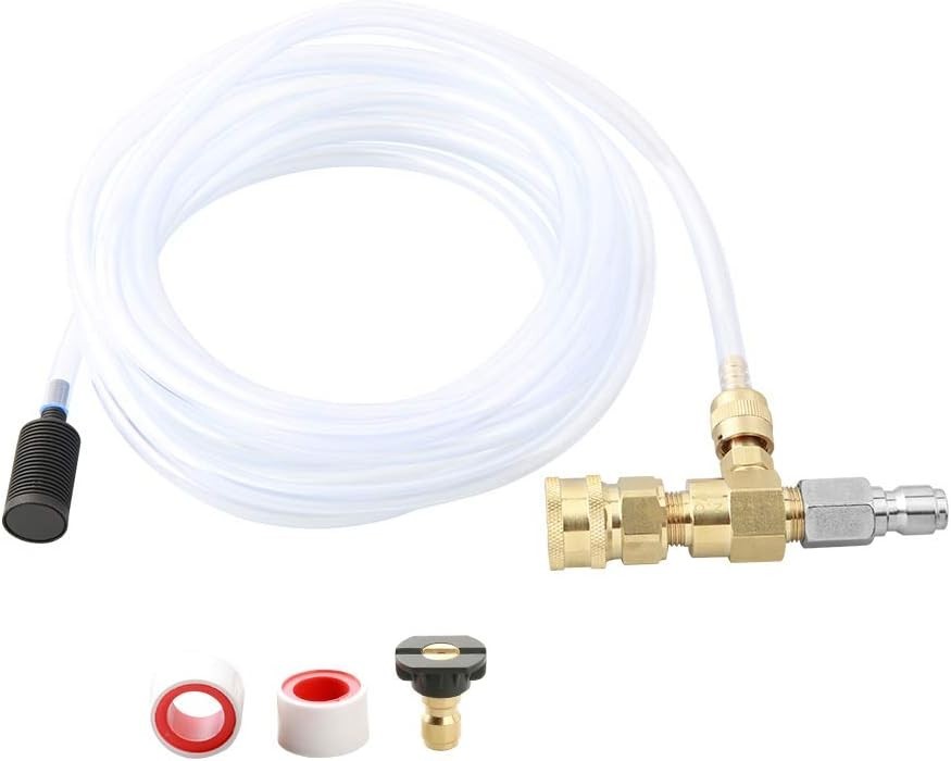 Professional Chemical Injector Kit with Adjustable Dilution Ratio for Washers