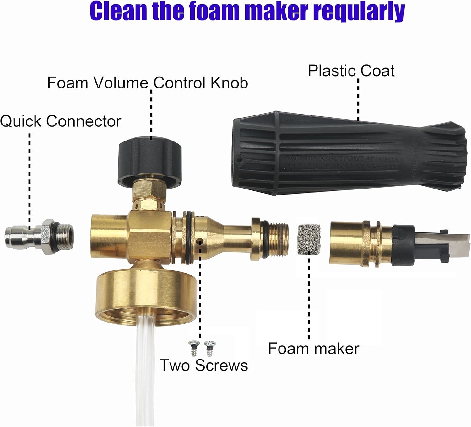 Efficient Snow Foam Lance with Large 1.5L Tank & Adjustable Foam Settings