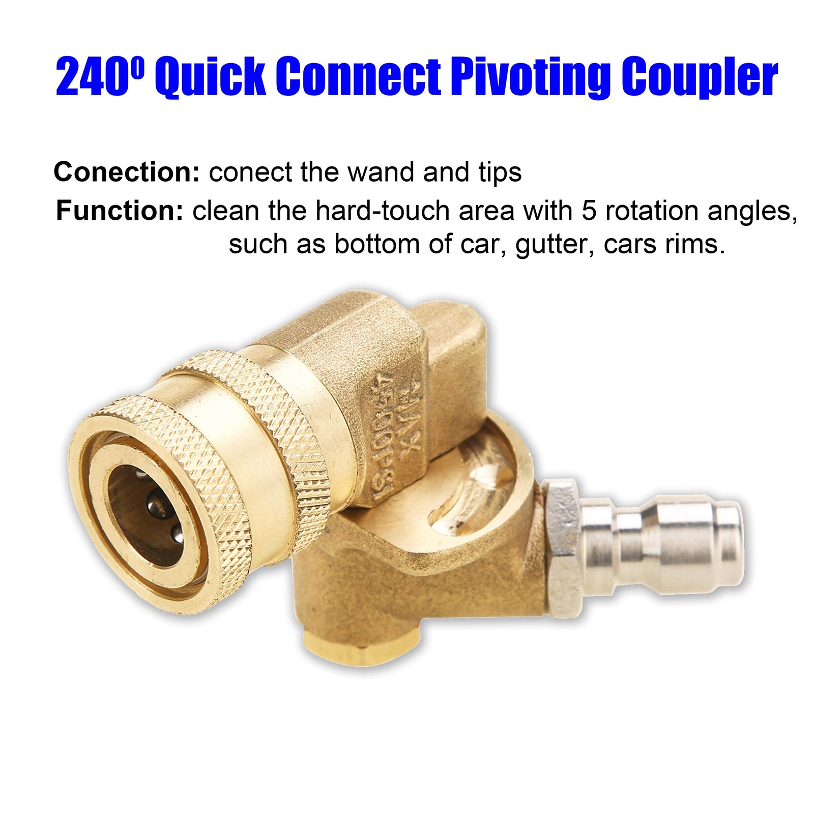 8 Pack Pressure Washer Accessories Kit 7 Nozzle Tips Quick Connect Coupler