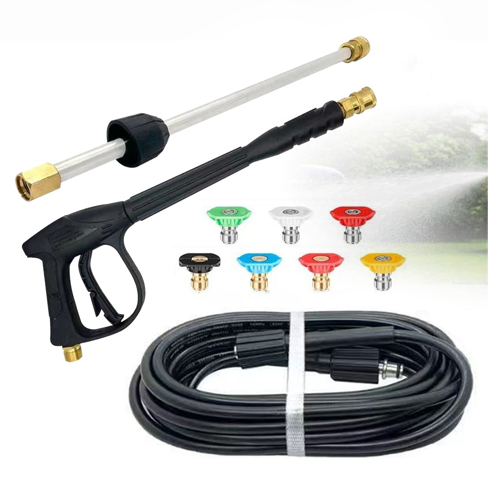 High Pressure 5800PSI Car Power Washer Gun Spray Wand Lance Nozzle and Hose Kit