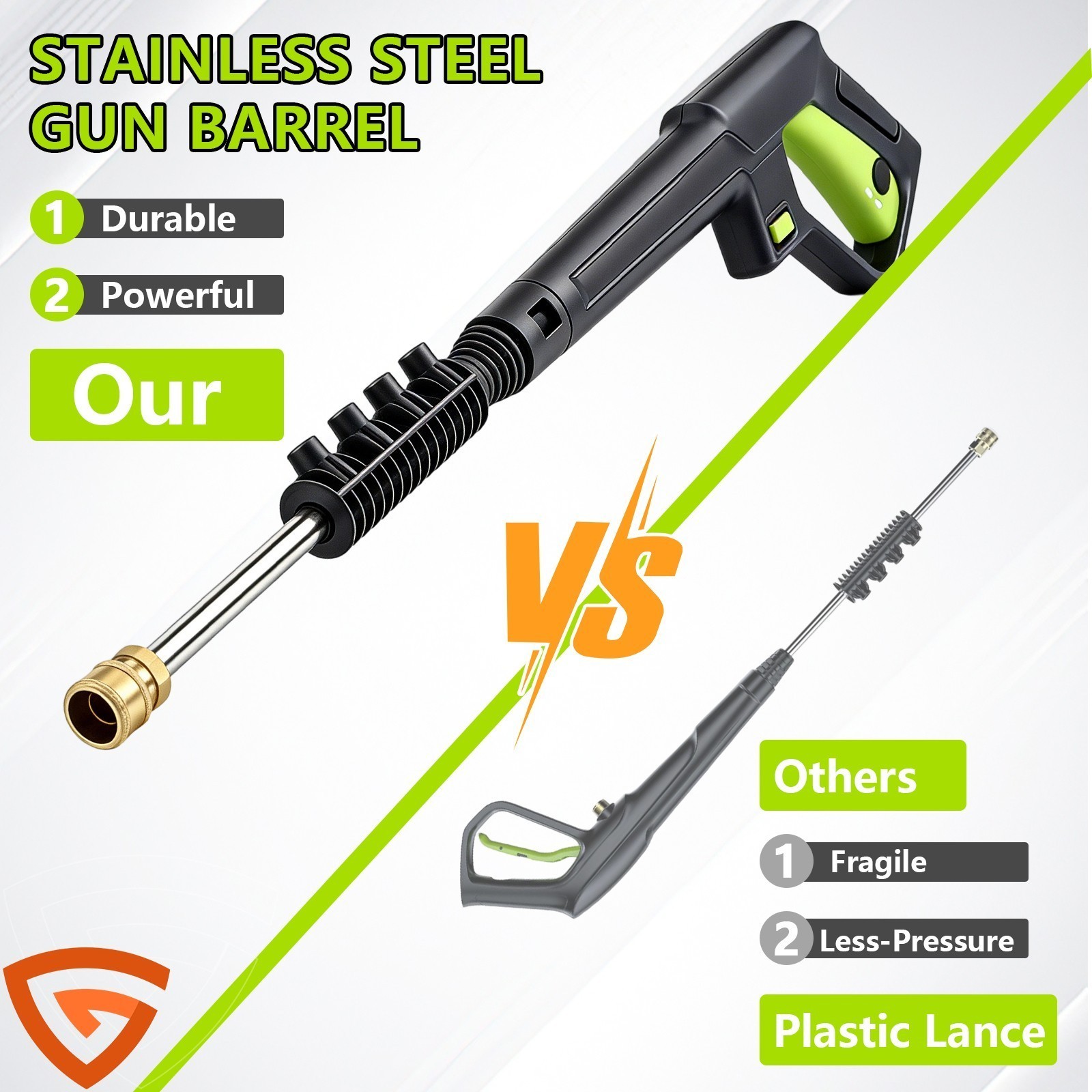Electric Power Washer 5000 PSI 3.2 GPM Pressure Washer with 52FT Hose,nozzle