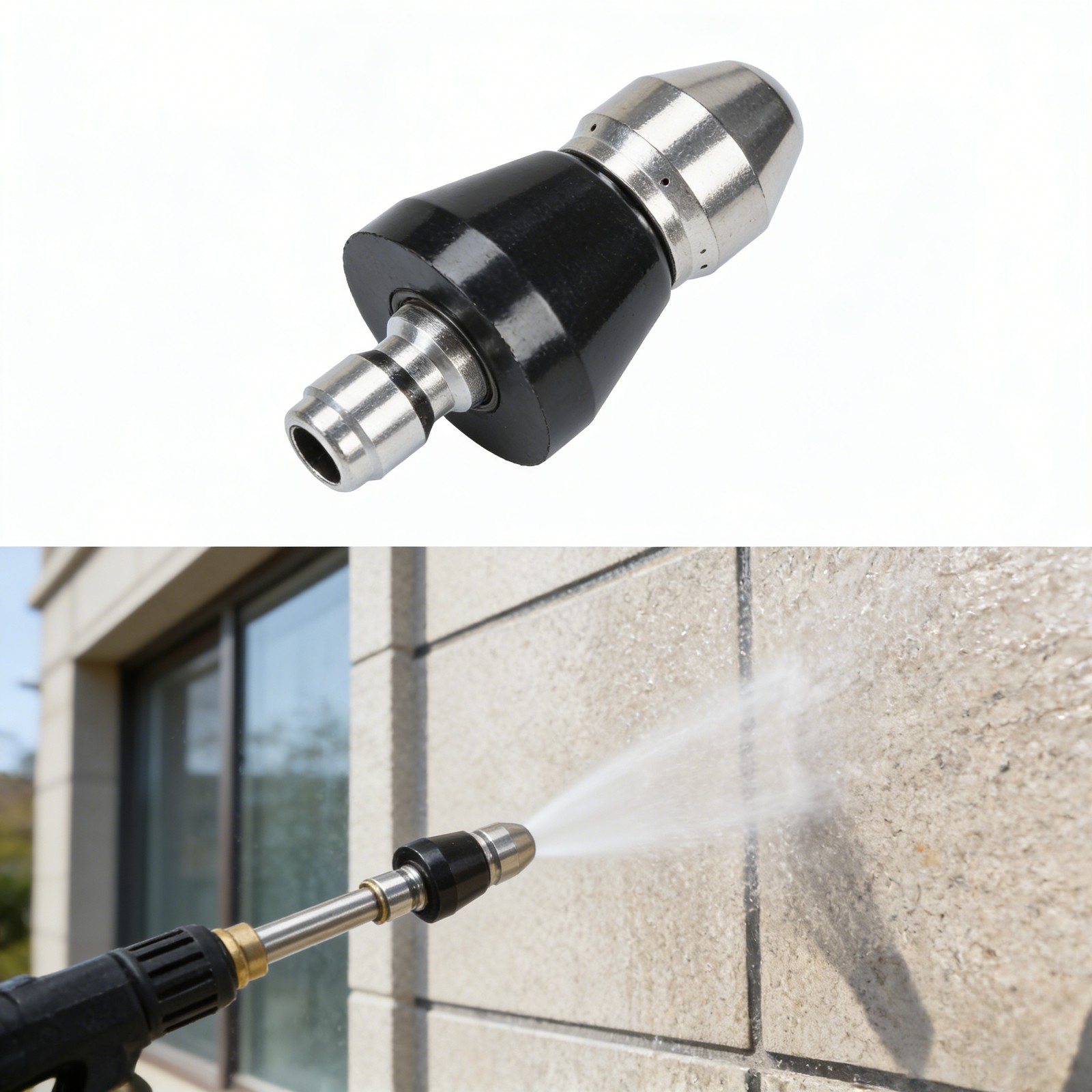 1pc 1/4 High-Pressure Drain Nozzle Sewer Pipe Cleaner Pressure Washer Tools USA