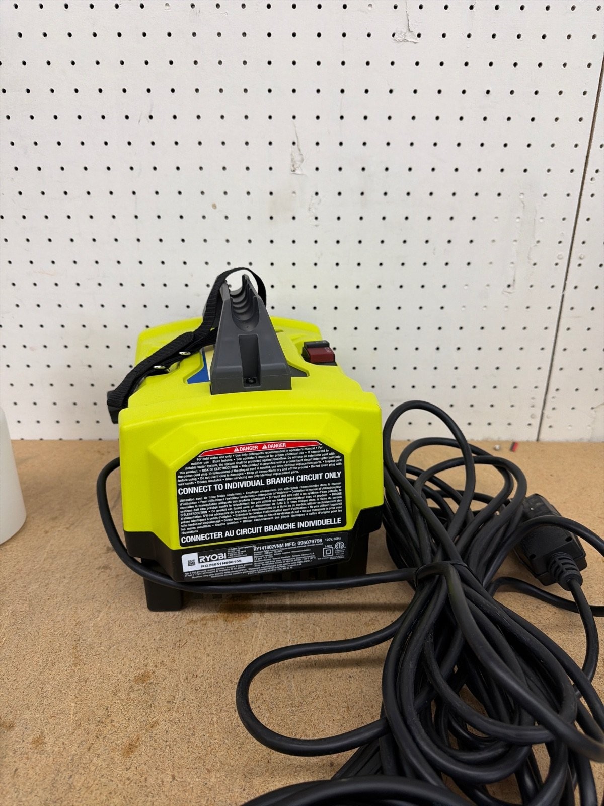 RYOBI 1200 PSI 1.8 GPM Cold Water Electric Pressure Washer