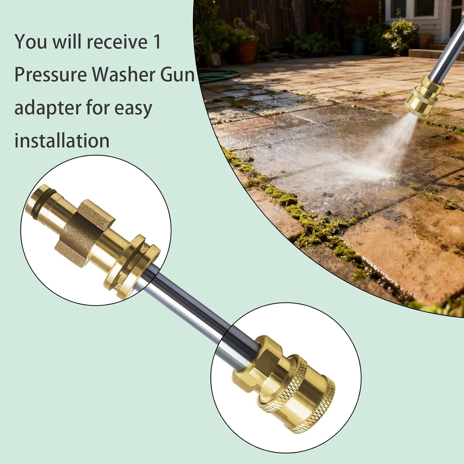 1/4 Inch Quick Connectoris Suitable for Sun Joe Pressure Washer Accessories SPX2