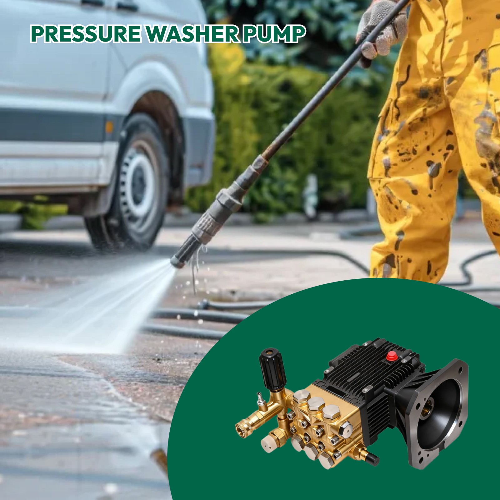 Pressure Washer Pump Power Washer Pump 3/4″ Horizontal 3600 PSI 4.24 GPM