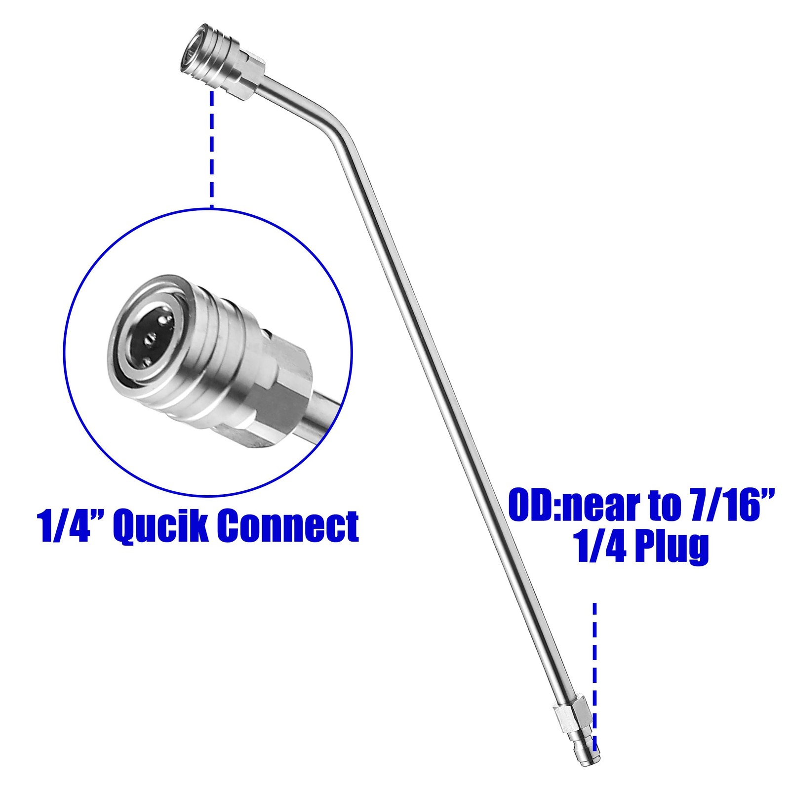 M MINGLE Pressure Washer Wand Extension, 30 Degree Curved 30 Angled