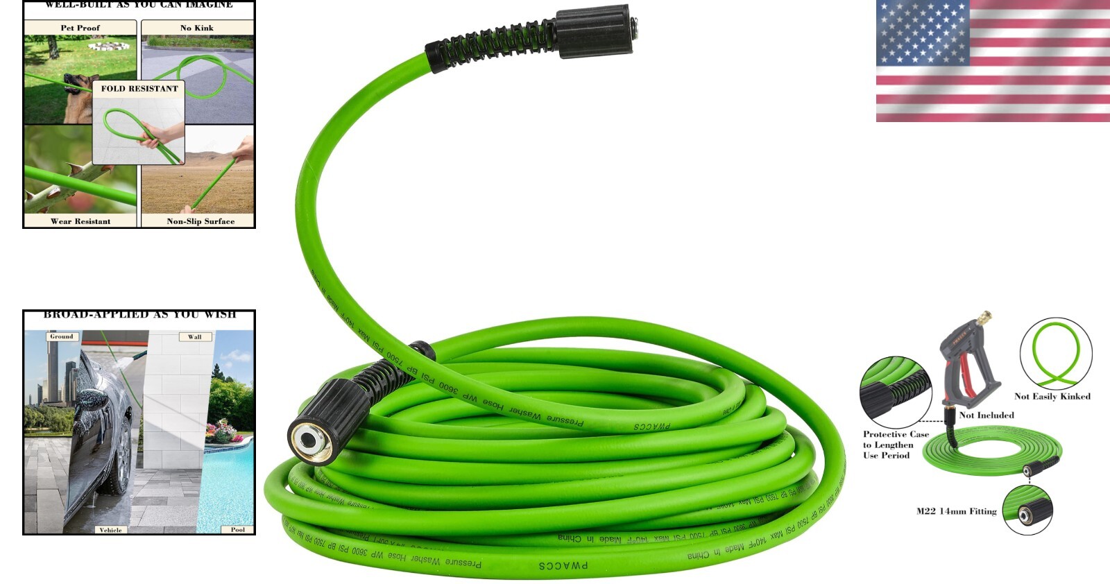 High-Performance 25FT Power Washer Extension Hose – 3600 PSI & Easy Installation
