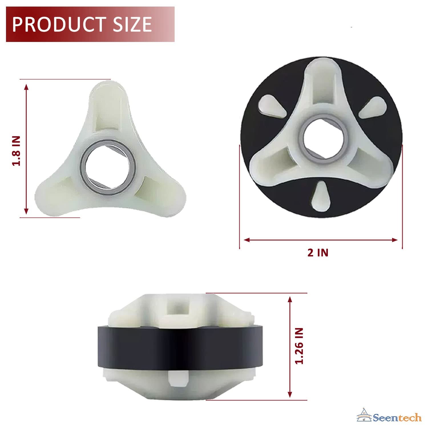 Heavy Duty 285753A Metal Motor Coupling Kit by Seentech for Whirlpool & Kenmore