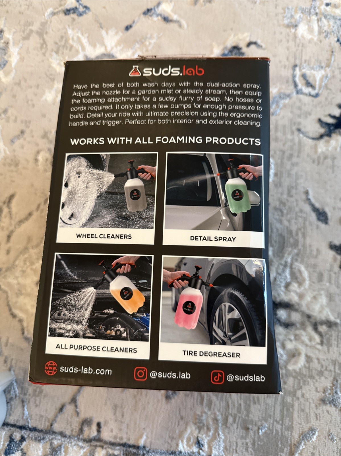 Suds Lab F4 Foaming Pump Sprayer with 70 oz UV Resistant Canister & Ergonomic…
