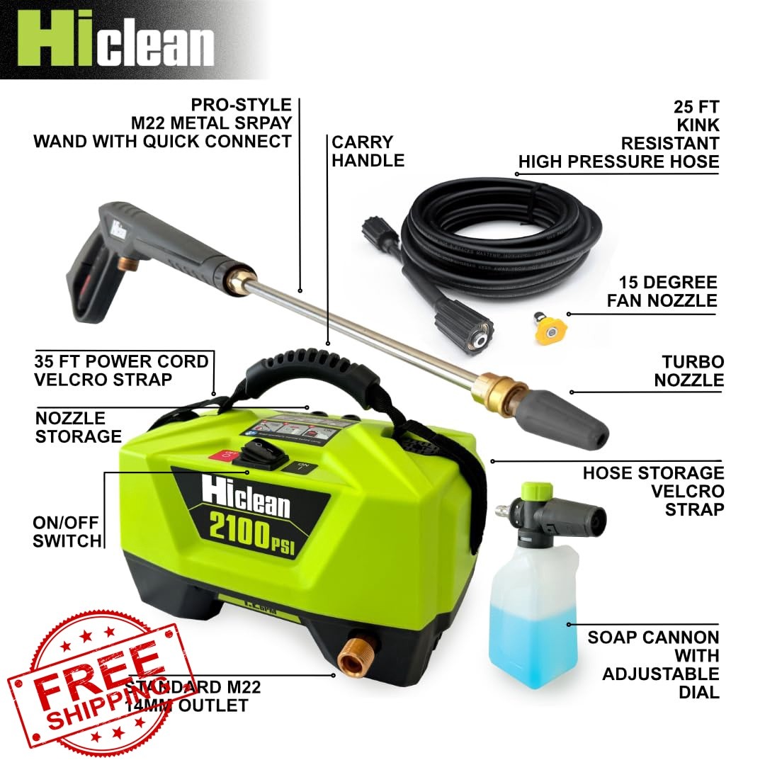 Hiclean 2100 Max PSI Pressure Washer