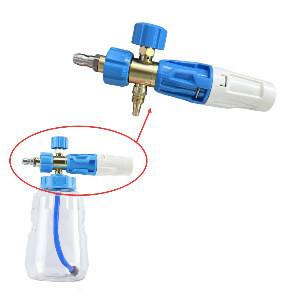 Blue Plastic and Metal Foam Pot Spray Head Compatible with Bubble Foam Pots