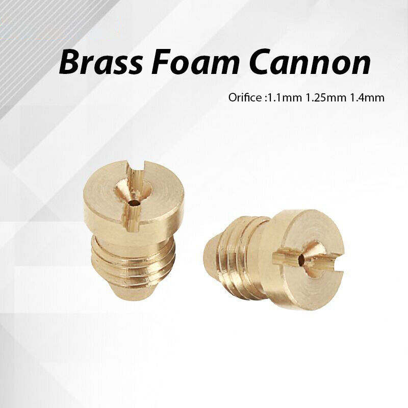 1.1mm/1.25mm/1.4mm Orifice Brass Screw Nozzle Tips for Snow Foam Cannon Lance