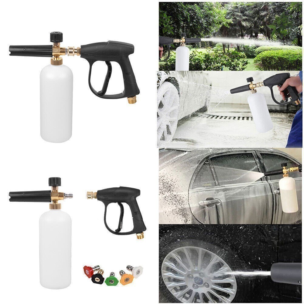 Pressure Washer Gun 1/4″ Car Wash Soap Lance Cannon Spray Jet Bottle Snow Foam