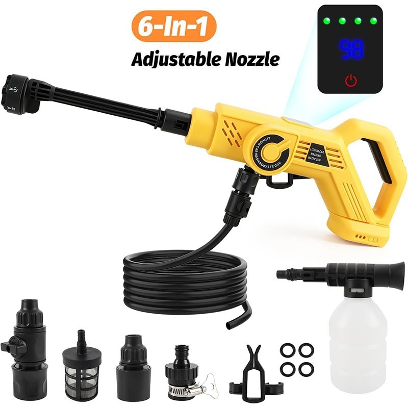 Brushless Cordless Pressure Washer Compatible with DeWalt 20V Battery (Tool Only