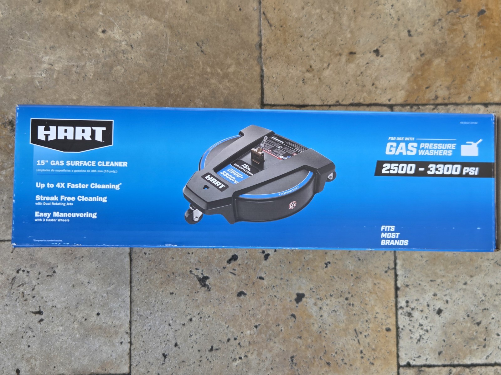 HART 15’’ Gas Pressure Washer Surface Cleaner-Patio, Sidewalks & Driveways -NEW!