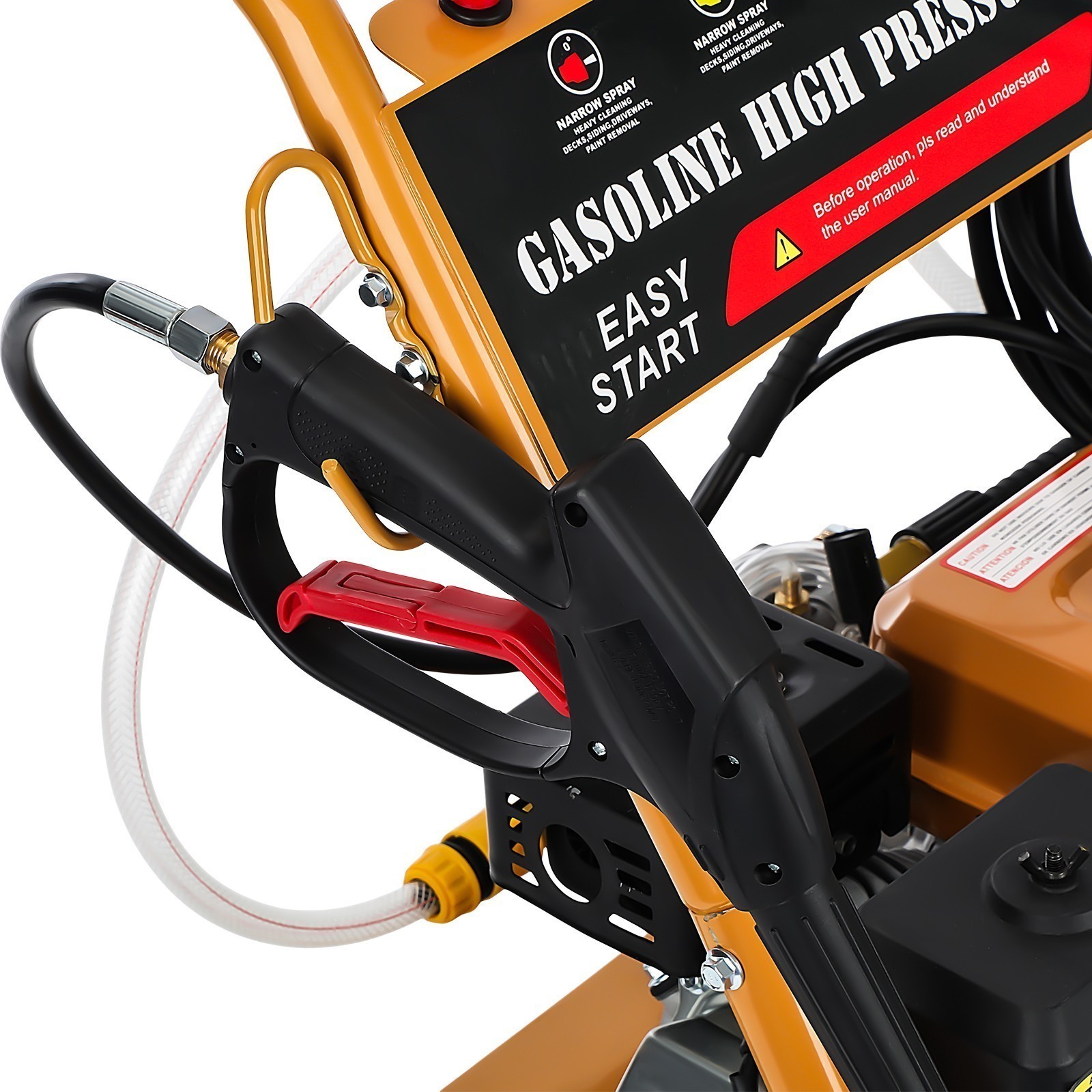 3950 PSI Gas Pressure Washer w/ 5 Nozzles Gas Powered Washer 6.5HP 2.6 GPM 212cc