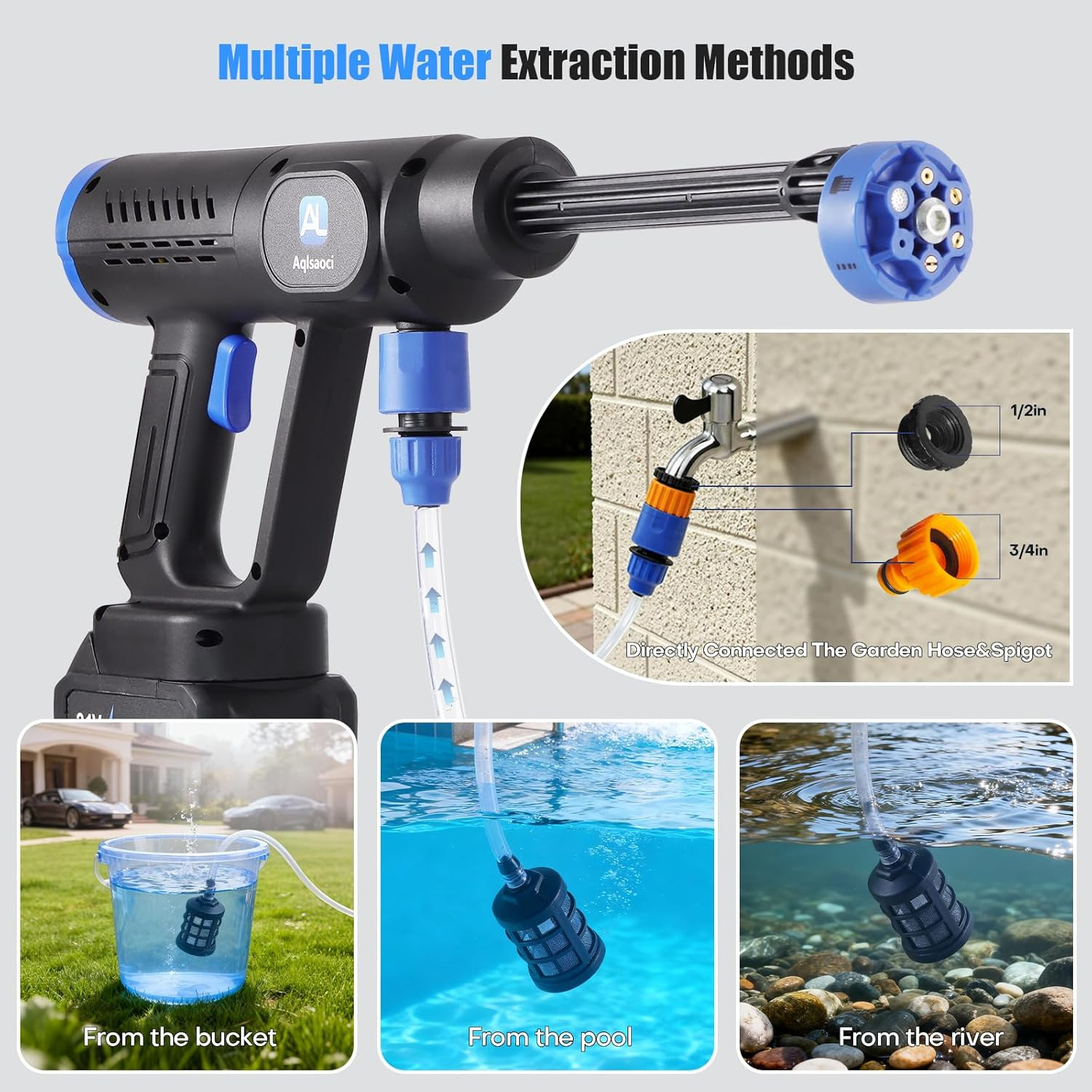 Cordless Portable Cleaning Tools, Brushless Portable Power Machine with LCD Disp