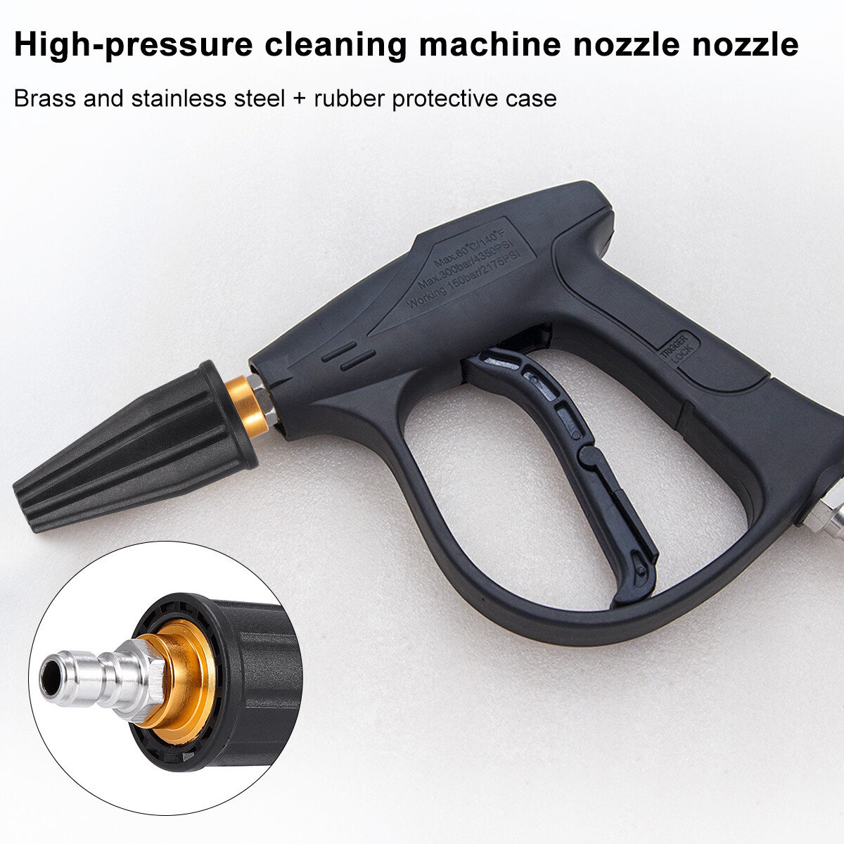 1/4″ High Pressure Washer Rotating Turbo Nozzle Spray Tip 4.0 GPM 4000PSI Quick